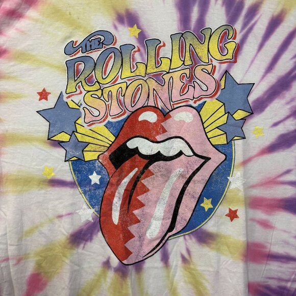 The Rolling Stones Circus Stars Hot Lips Rock Band Tie Dye 2XL - Picture 2 of 4